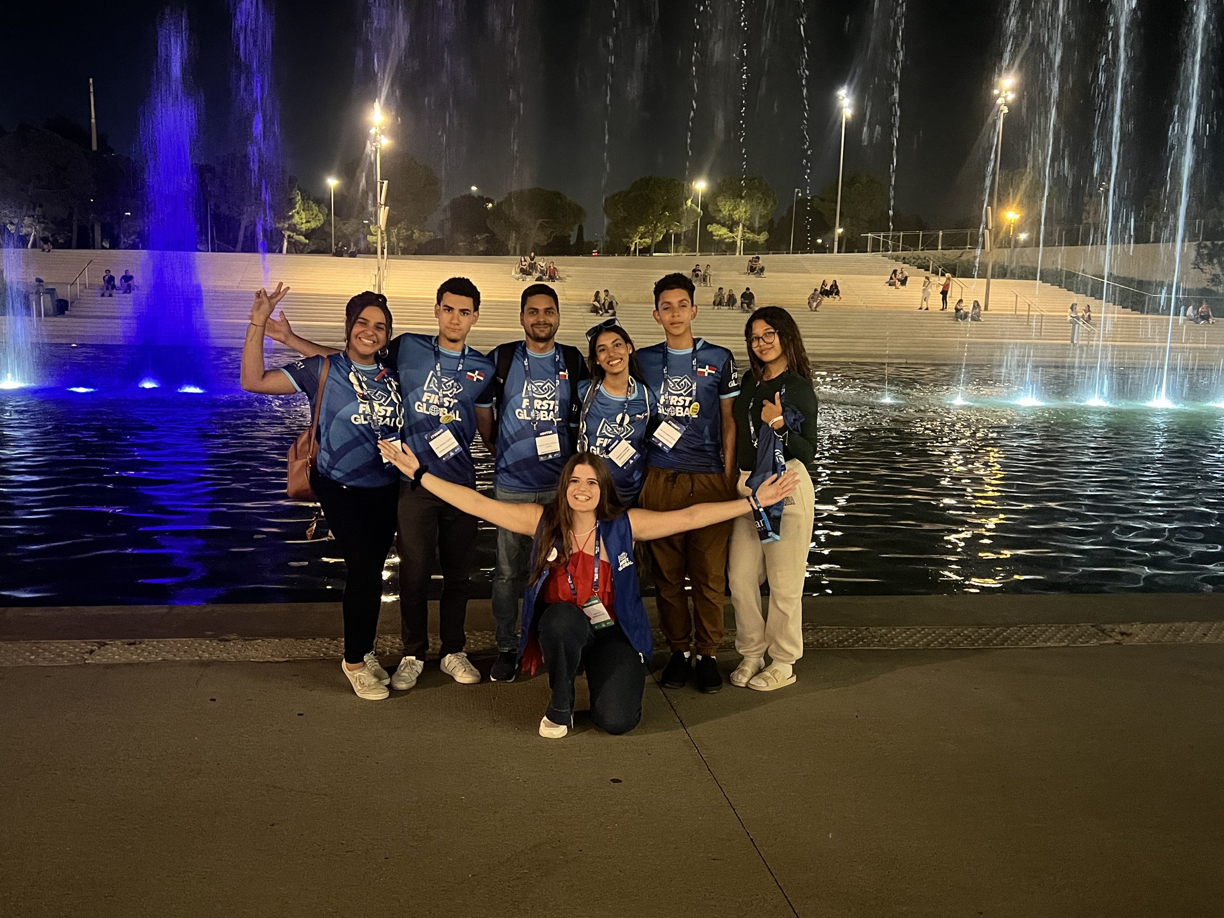 Integrantes de la delegación durante el viaje
